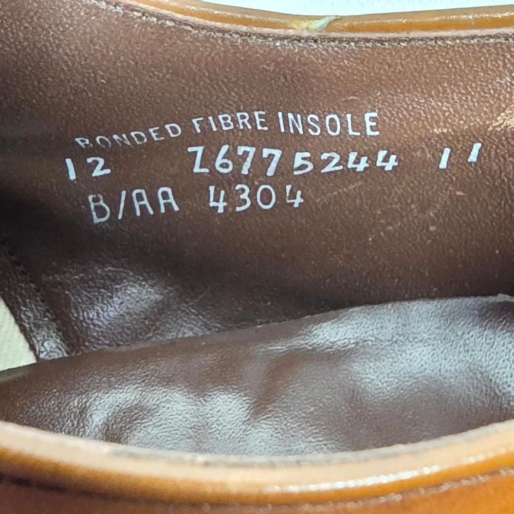 Bostonian Wingtip Oxford Mens 12 Brown‎ Leather Brogue Dress Shoes Lace Classic